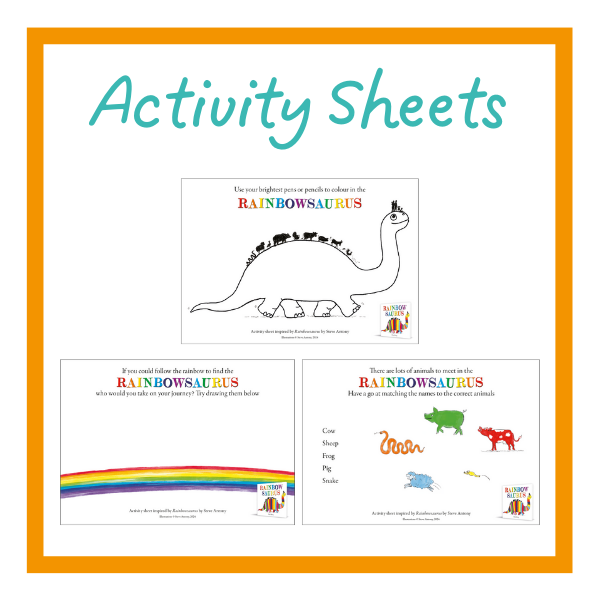 Rainbowsaurus activity sheets