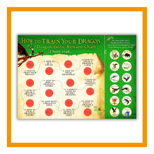 How To Train Your Dragon Reading Reward Chart
