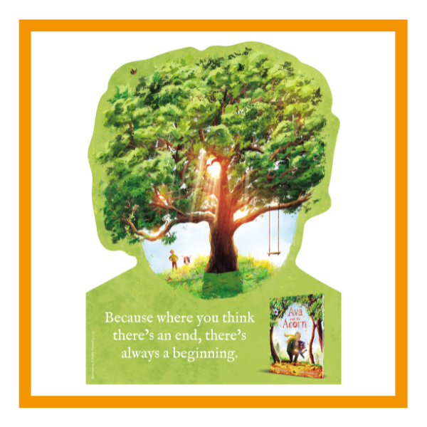 Ava and The Acorn standee
